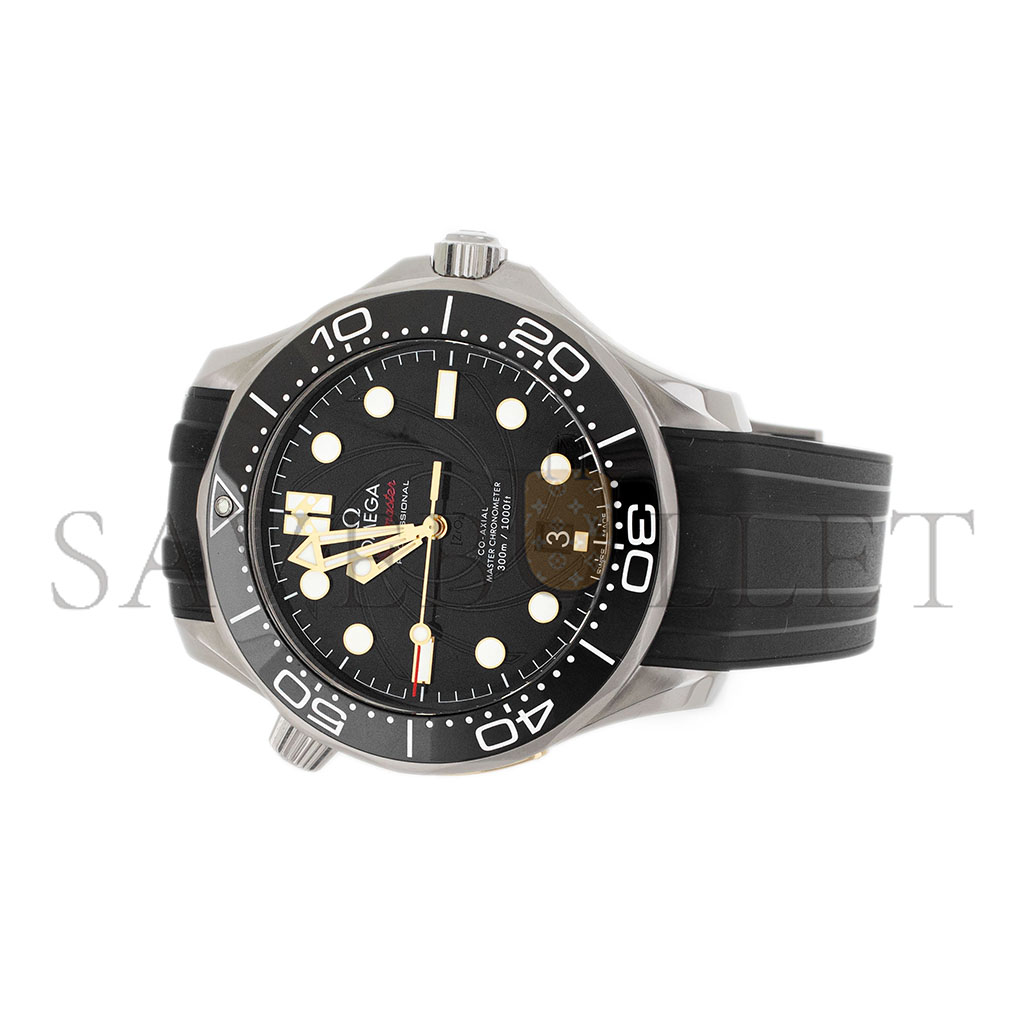 OMEGA SEAMASTER JAMES BOND STEEL BLACK DIAL WATCH 210.22.42.20.01.004